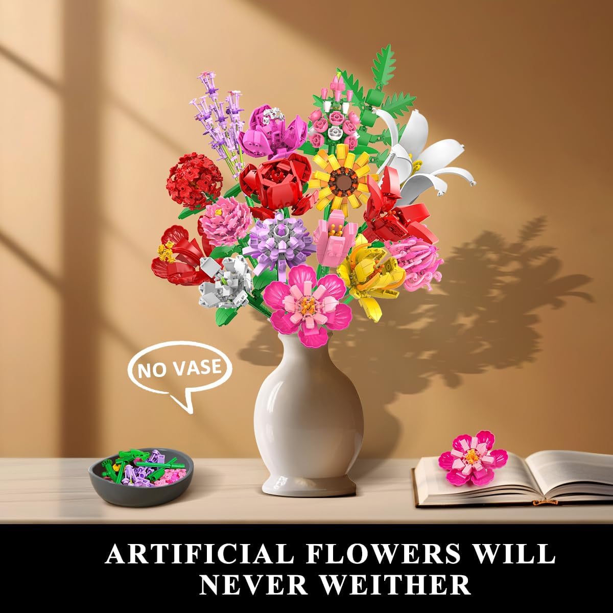 Detalle 2 de PLAXSOON Flower Bouquet Building Set