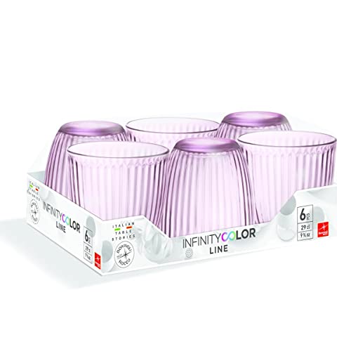 Detalle de Bormioli Rocco Line Bicchiere per Acqua, Multicolore BOR1238 (6 pezzi)