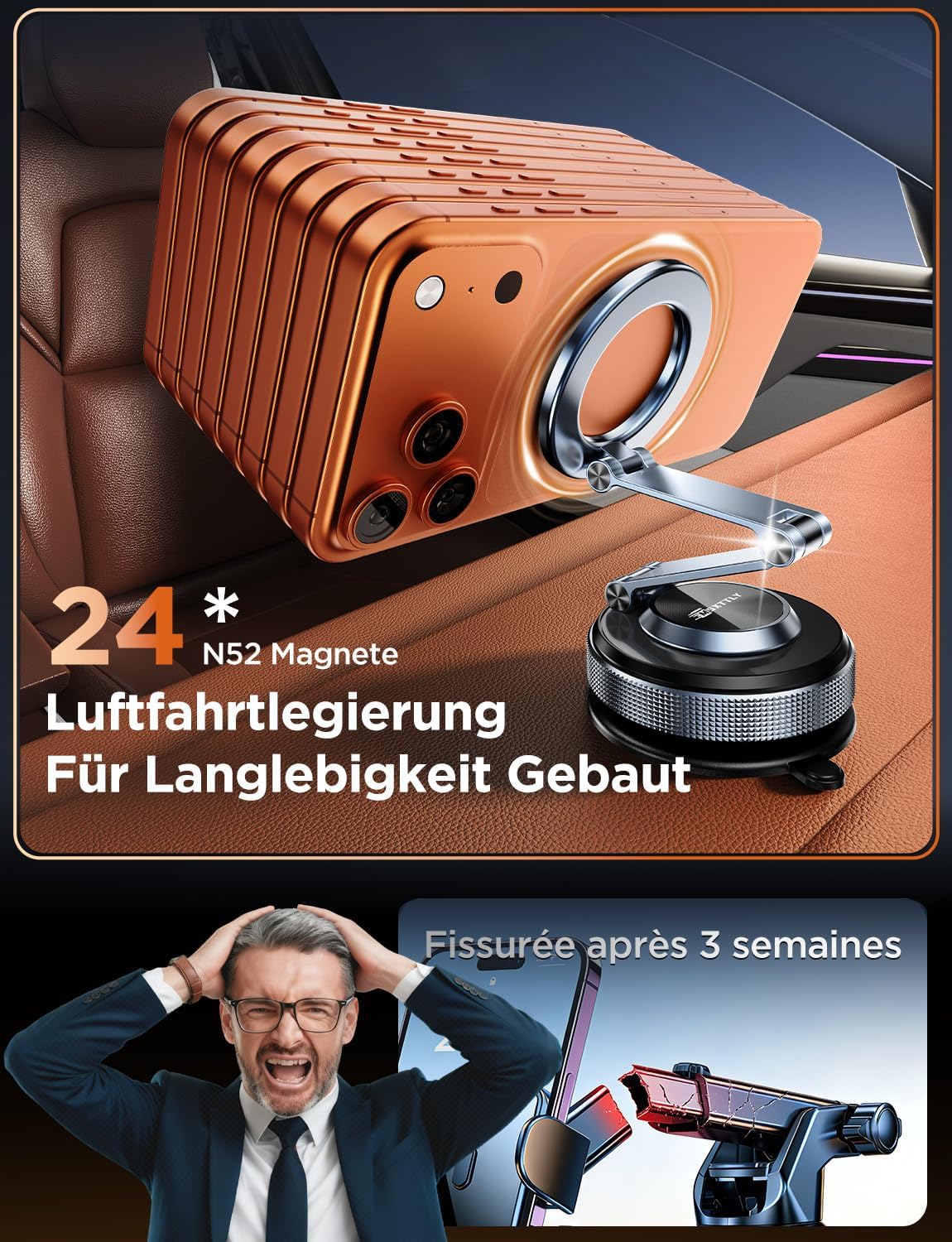 Thumbnail 4 de MSXTTLY Vmag S3 Magnetische Auto‑Handyhalterung