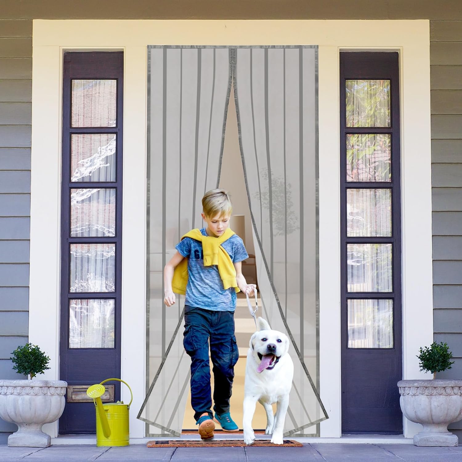 Thumbnail 5 de Zanzariera magnetica Sekey 110x220 cm per porta in legno, ferro e alluminio (grigio)