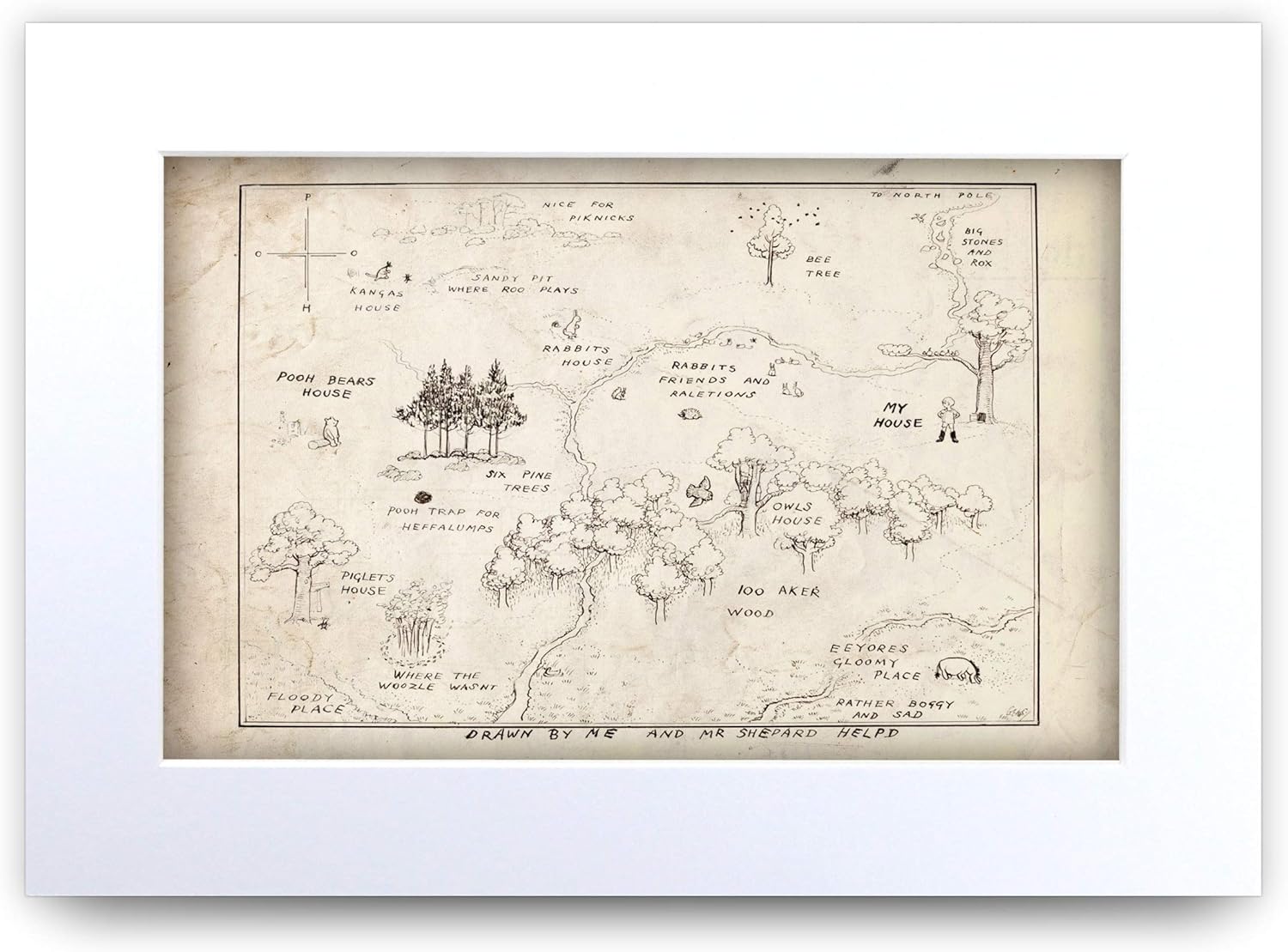 Thumbnail 1 de HWC Trading Winnie the Pooh “Spell Feel Love” A4 Nursery Quote Print