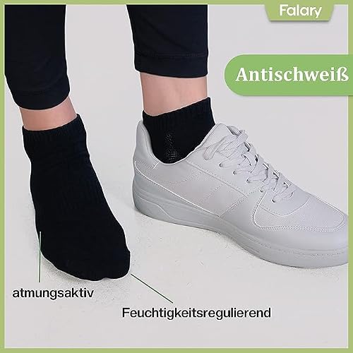 Thumbnail 2 de FALARY Sneaker-Socken 43–46, 10 Paar, atmungsaktives Netz, Schwarz/Grau