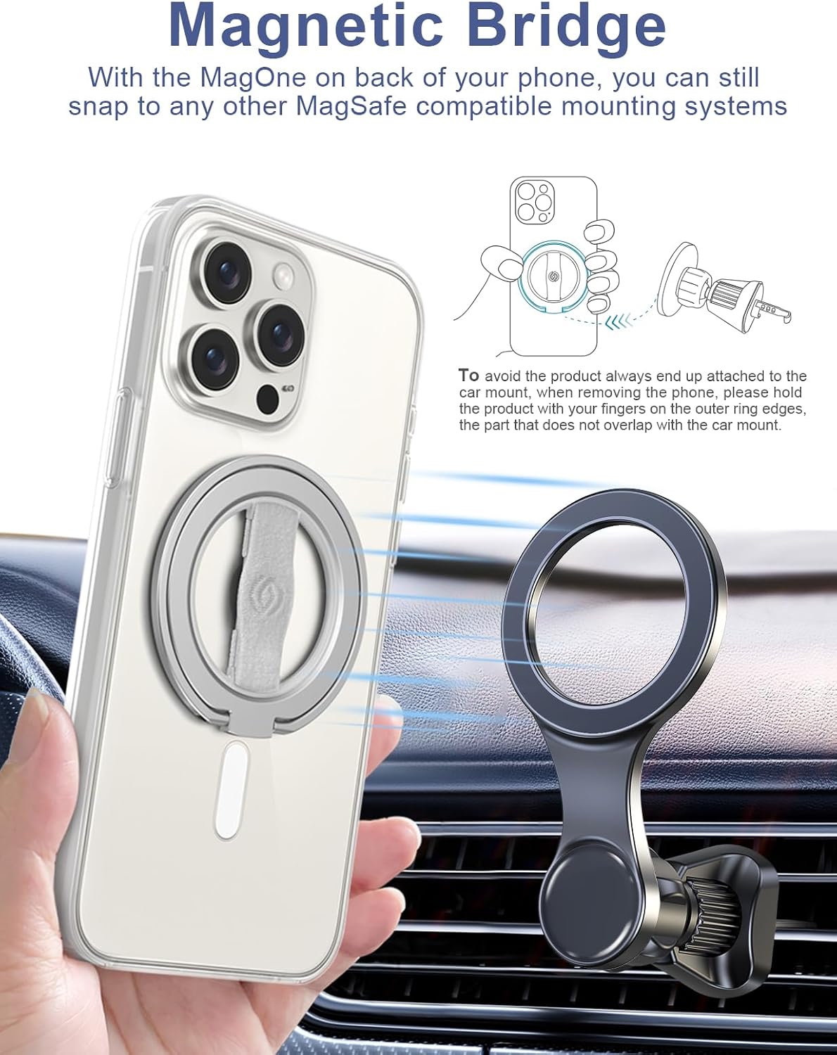 Detalle 2 de EWA MagOne 3rd Gen MagSafe Phone Grip Stand
