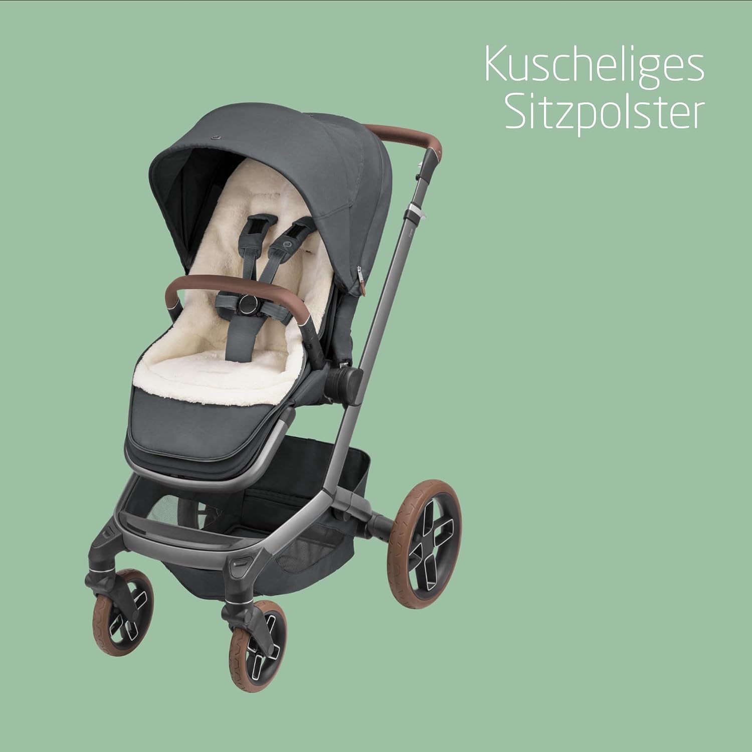 Thumbnail 2 de Maxi-Cosi Kuschelig Weicher 2-in-1 Fußsack – kompatibel mit allen Maxi-Cosi Kinderwagen, Schwarz
