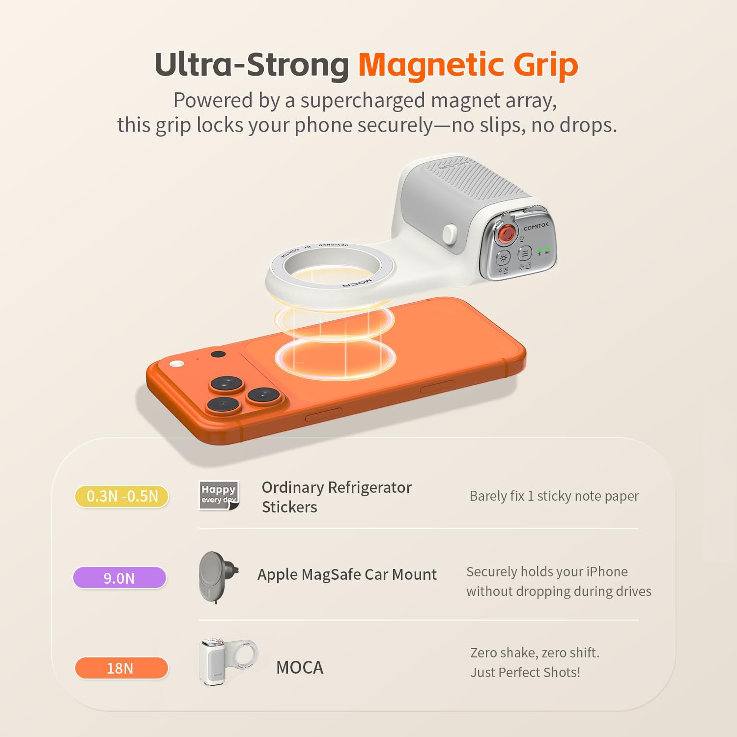 Thumbnail 6 de COMITOK MOCA iPhone 17 Pro Camera Grip with Remote