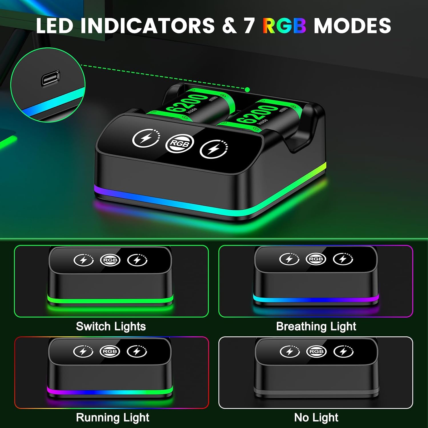 Thumbnail 6 de 6200 mWh Akku Set für Xbox Controller