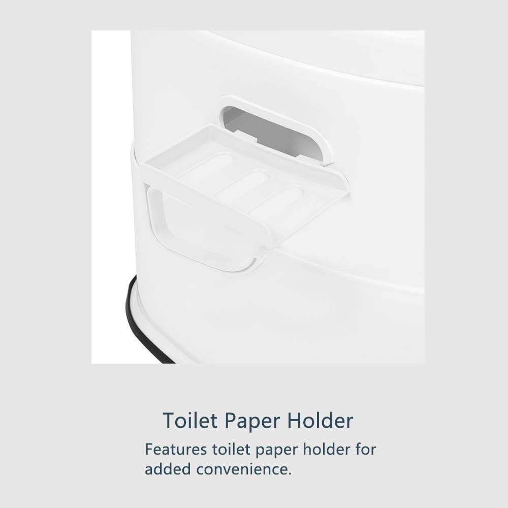 Thumbnail 3 de Outvita Pot de chambre adulte 5 L pour camping et voyages, toilette portable amovible avec porte-papier hygiénique