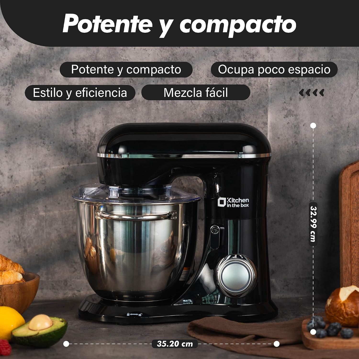 Detalle 2 de Batidora Amasadora 6L 1300W
