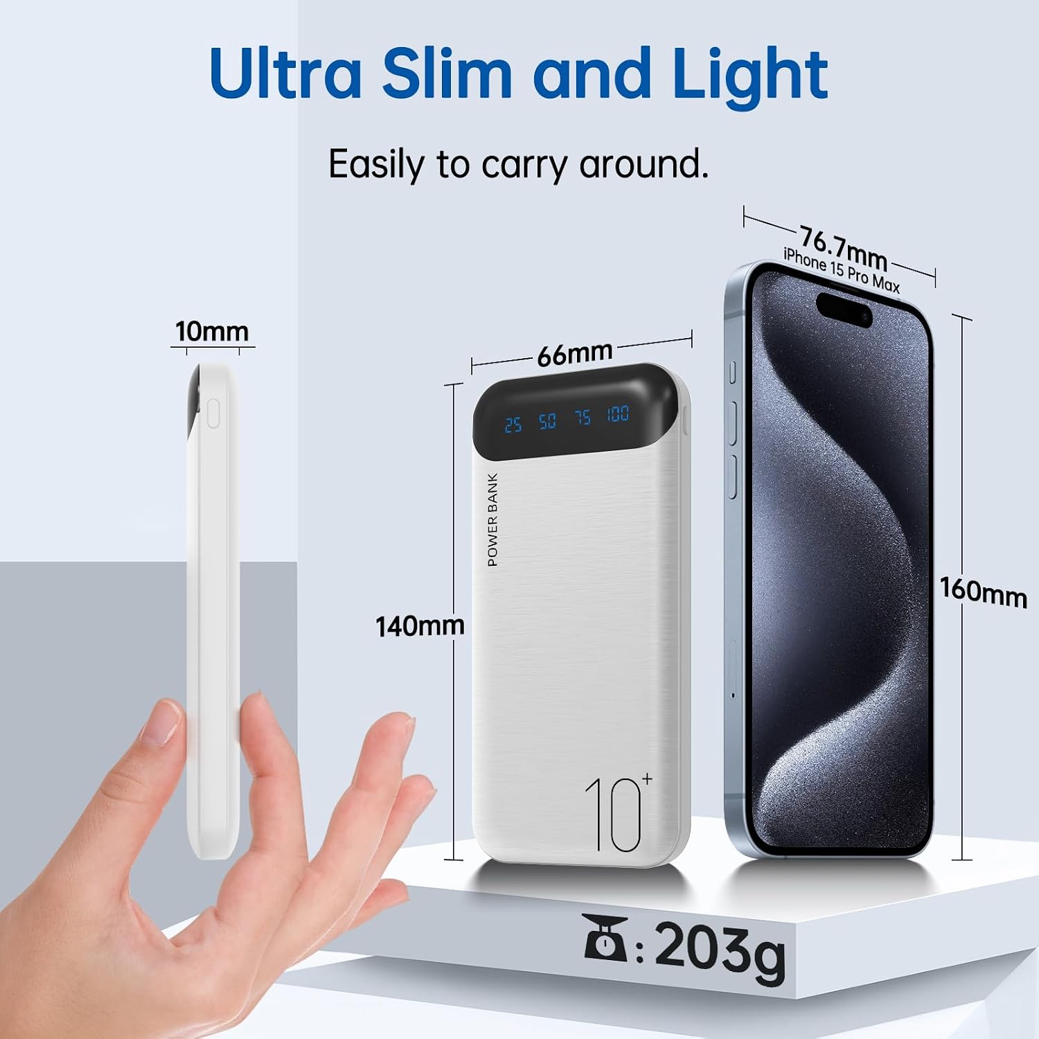 Thumbnail 4 de Portable Charger 10000mAh Slim power bank