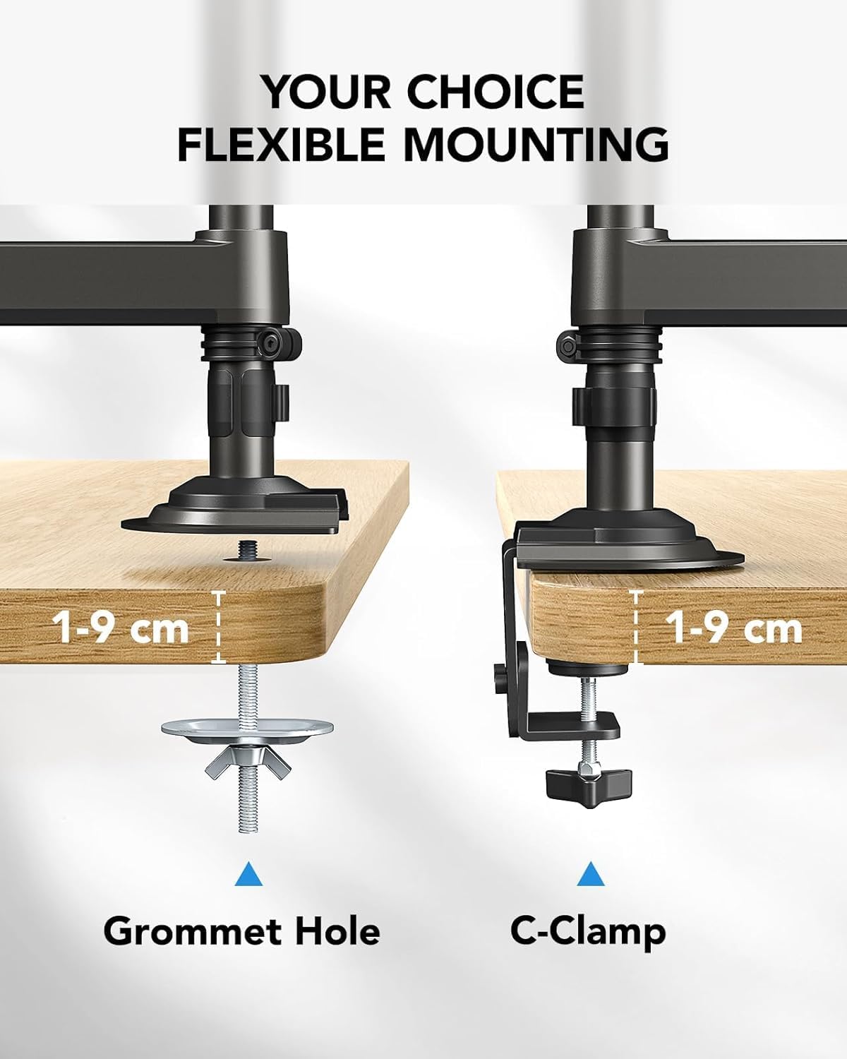 Thumbnail 5 de HUANUO Monitorhalterung 2 Monitore 13–32 Zoll