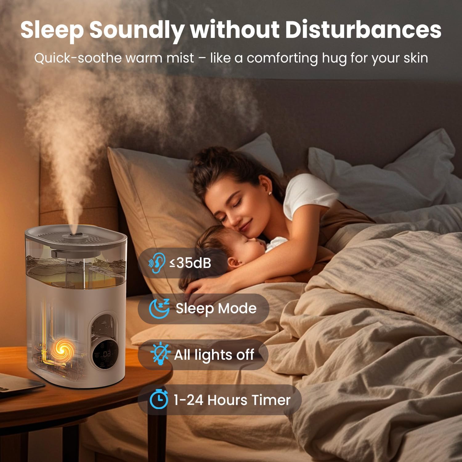 Thumbnail 3 de GloryAir 6L Quiet Humidifier with Smart Humidity Control 💧