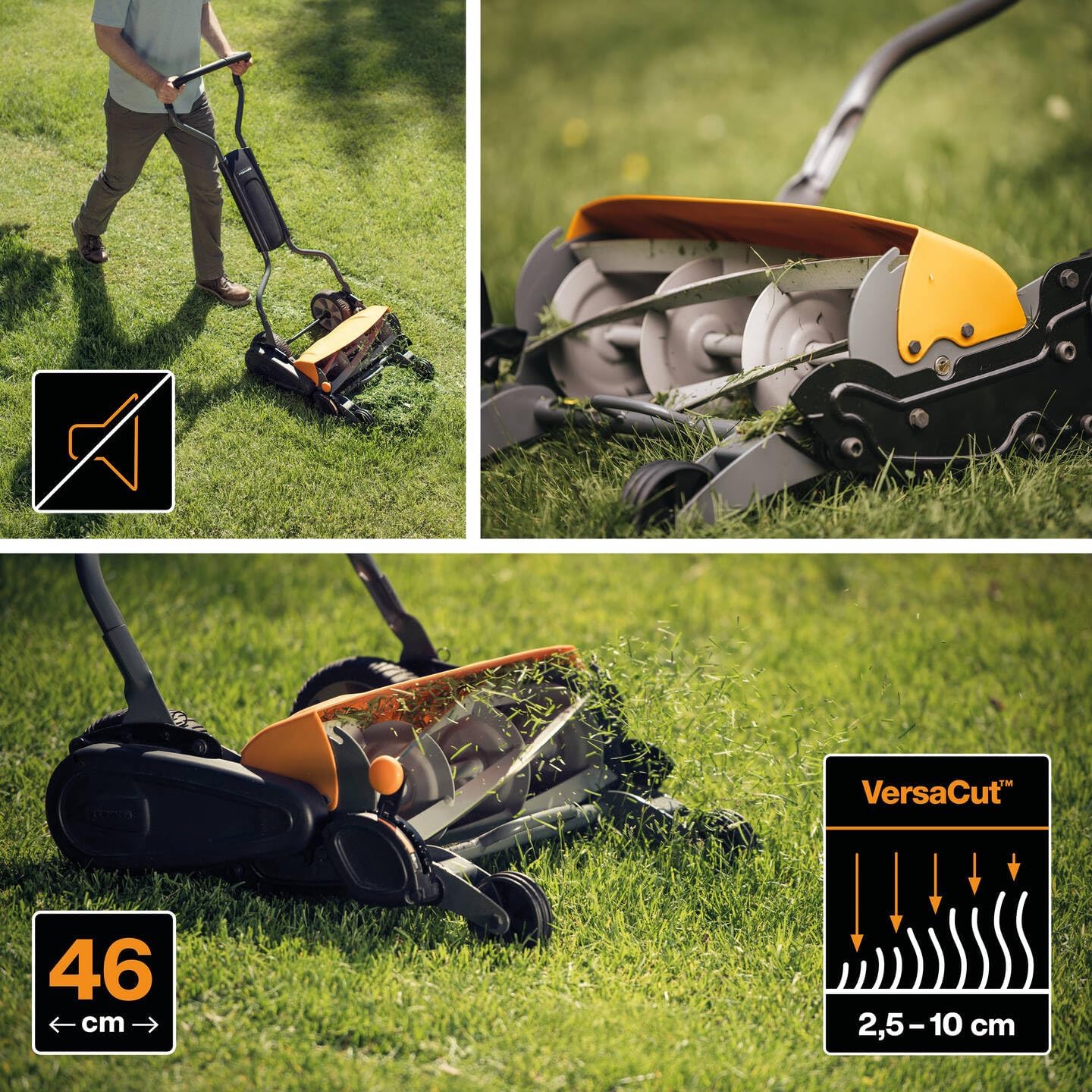 Thumbnail 2 de Fiskars Tondeuse à gazon manuelle StaySharp Max – 46 cm