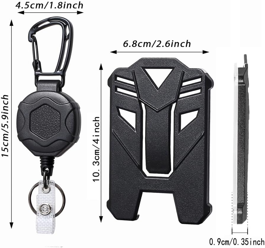 Detalle de COOKOOKY 2024.03.12.001 Retractable Badge Holder 2-Pack with 32-Inch Cable