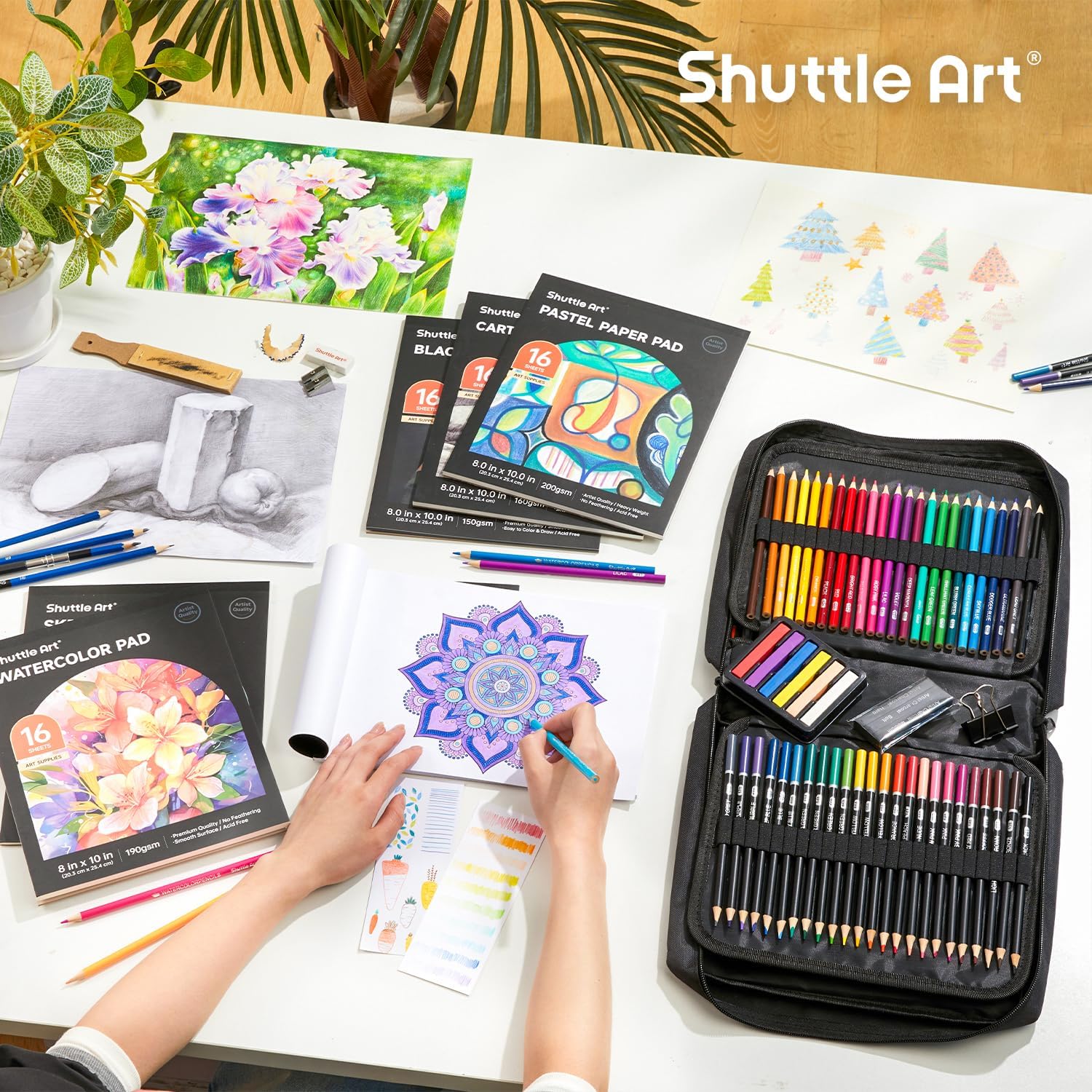 Detalle 2 de Shuttle Art Zeichenset 124-teiliges Malset