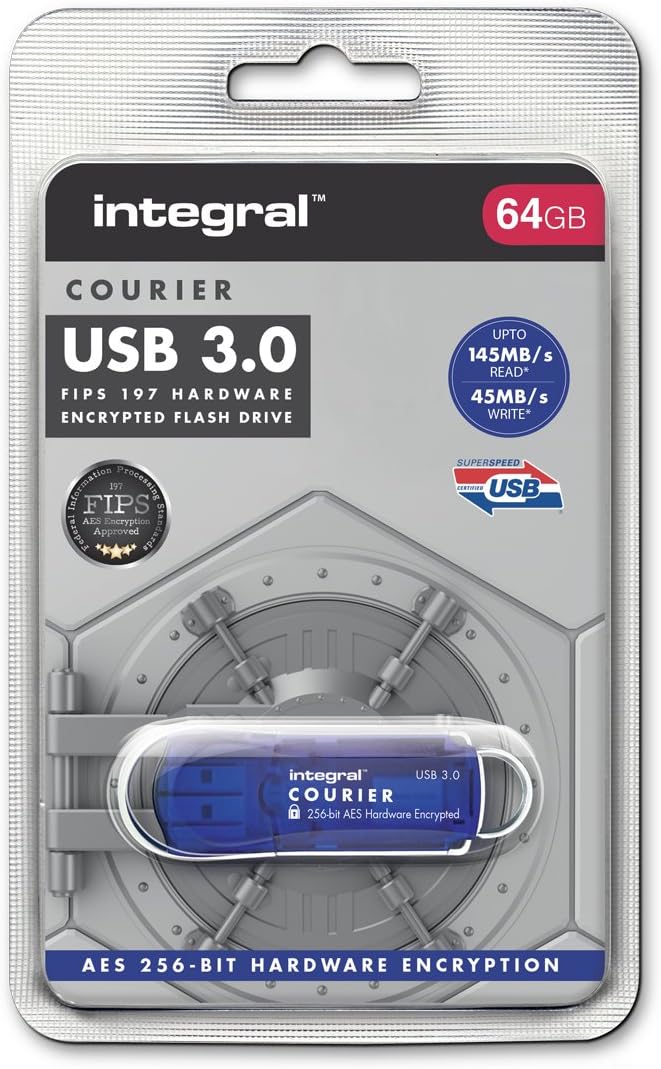 Detalle 2 de Integral Courier 3.0 Encrypted 64 GB – pendrive USB 3.0 AES 256-bit