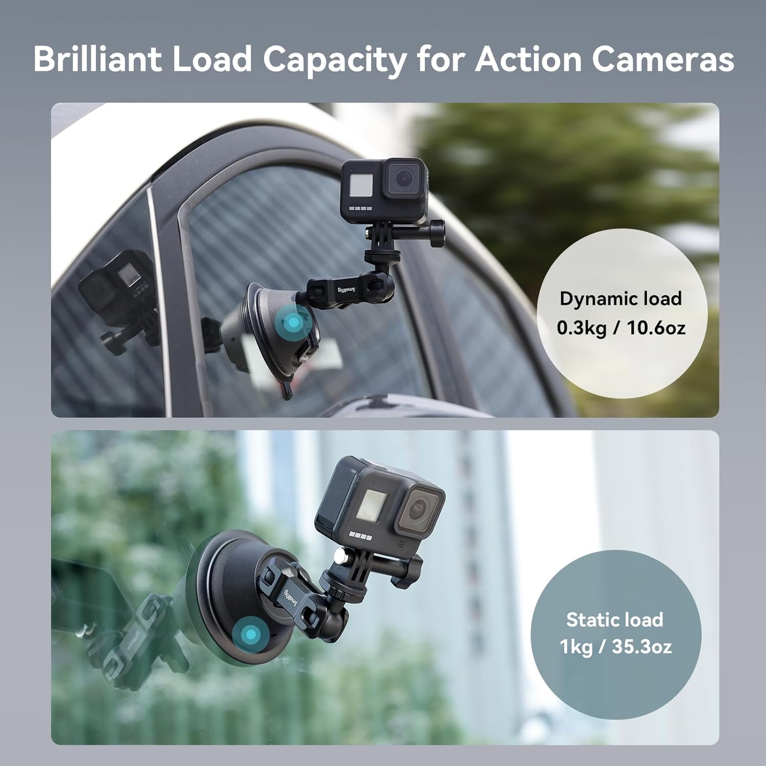 Thumbnail 6 de SMALLRIG 4193 supporto a ventosa doppio strato per action cam 360°