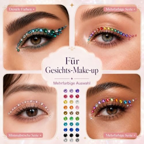 Detalle 2 de Pocvaim Strassstein-Bastelset mit 56 Farben