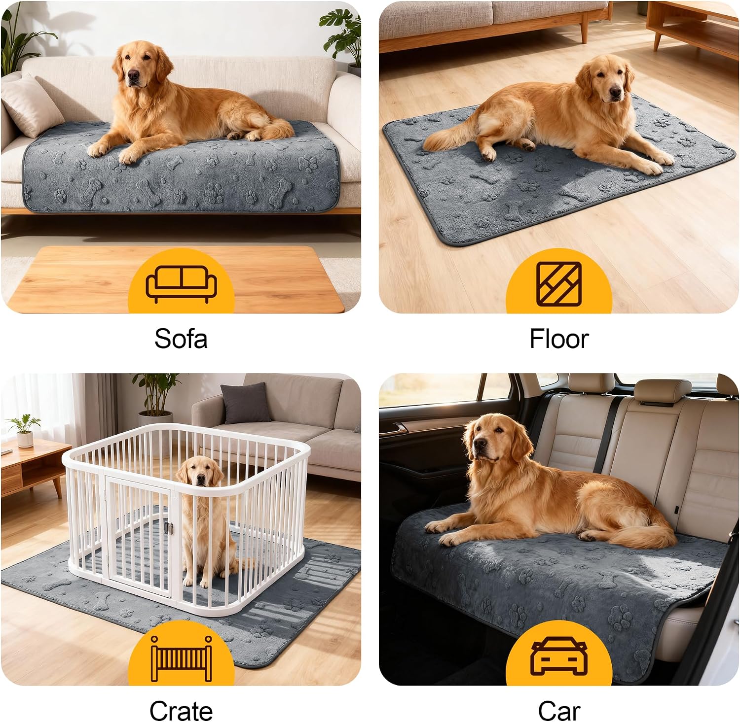Thumbnail 4 de HezzLuv Washable Puppy Pads 2-Pack: Reusable, Super Absorbent & Non-Slip Training Mats 90×120cm