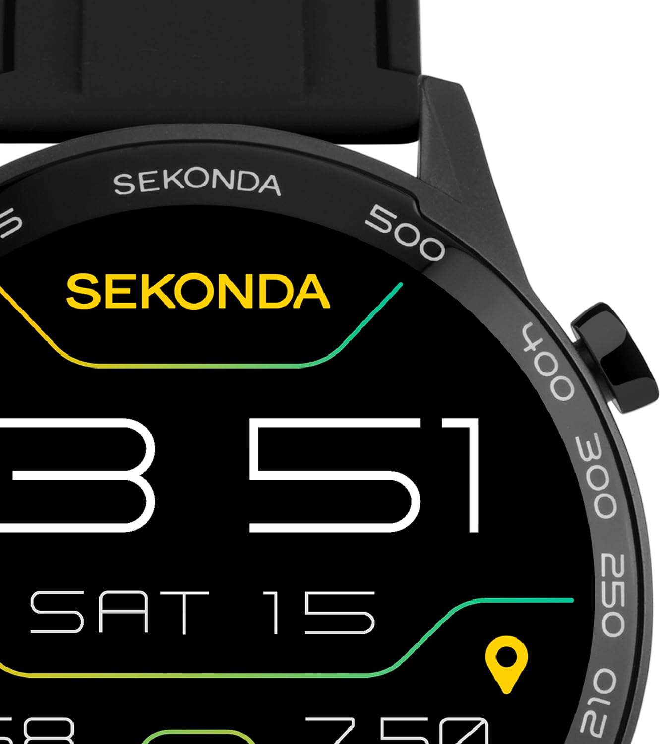 Thumbnail 1 de Sekonda 45mm Active Plus Smart Watch (Black) with Black Silicone Strap