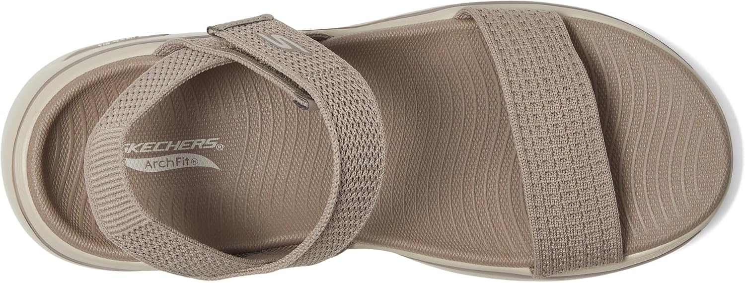 Detalle de Skechers GO WALK ARCH FIT 2.0 Sandal para Mujer – Taupe
