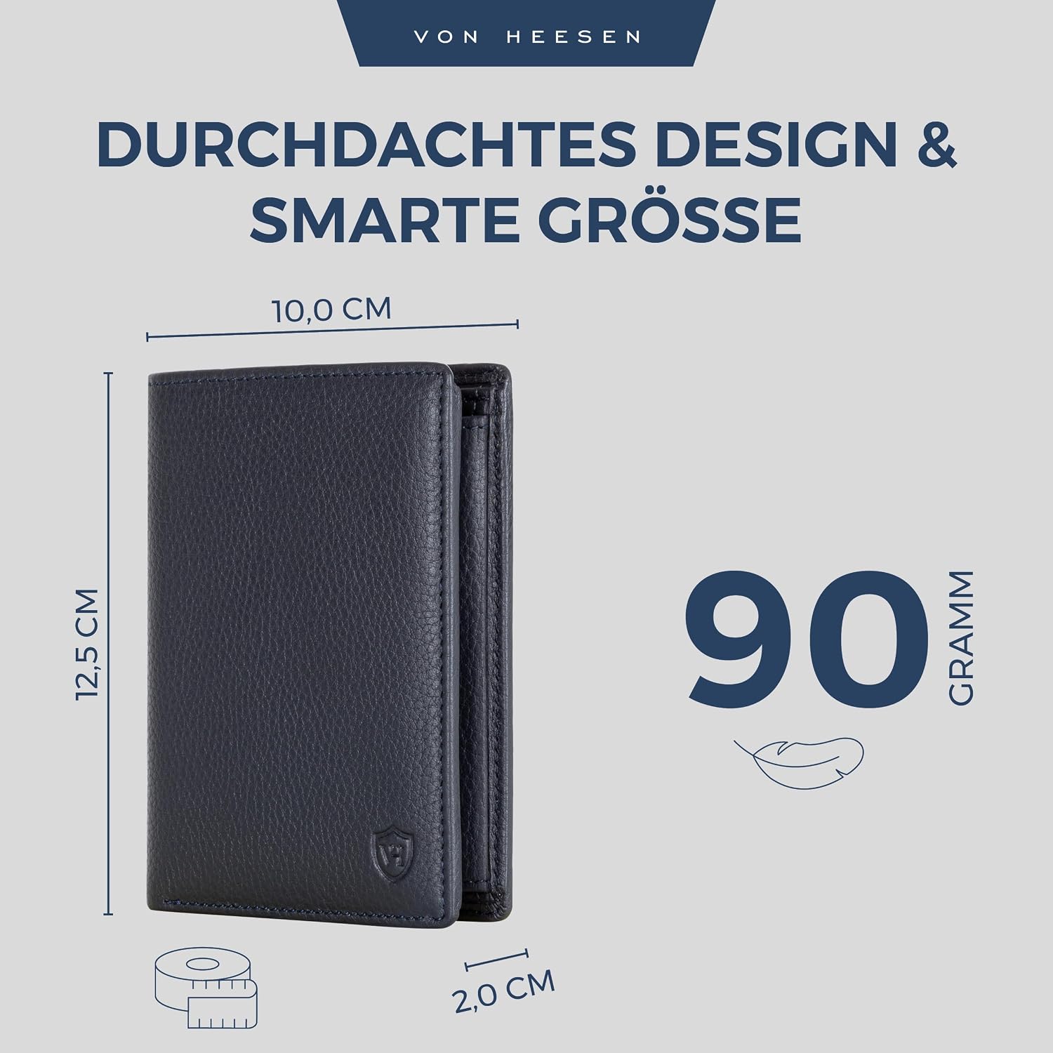 Detalle 1 de VON HEESEN Leder-Geldbörse mit RFID