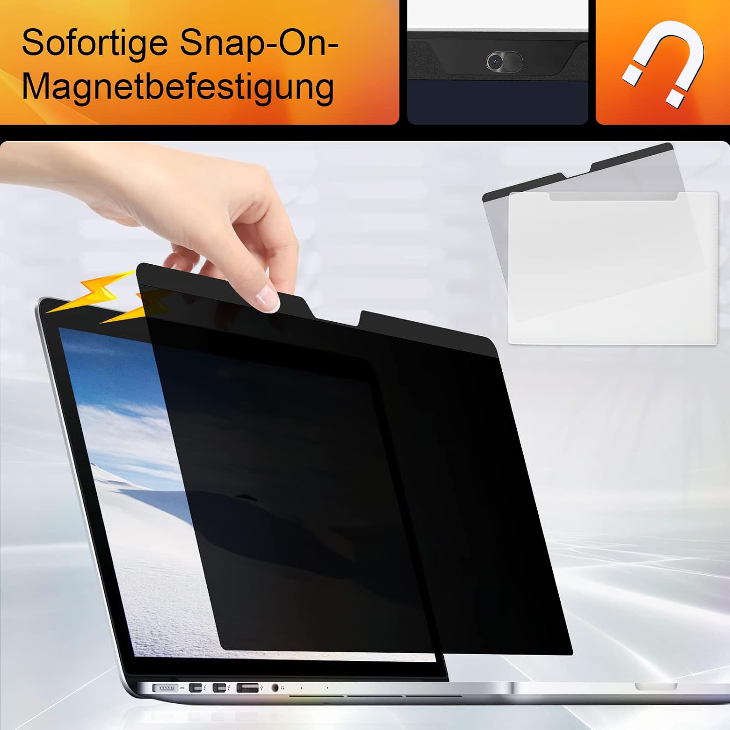 Detalle 2 de Mamol Blickschutzfilter für MacBook Air 13,6" (2022–2025)