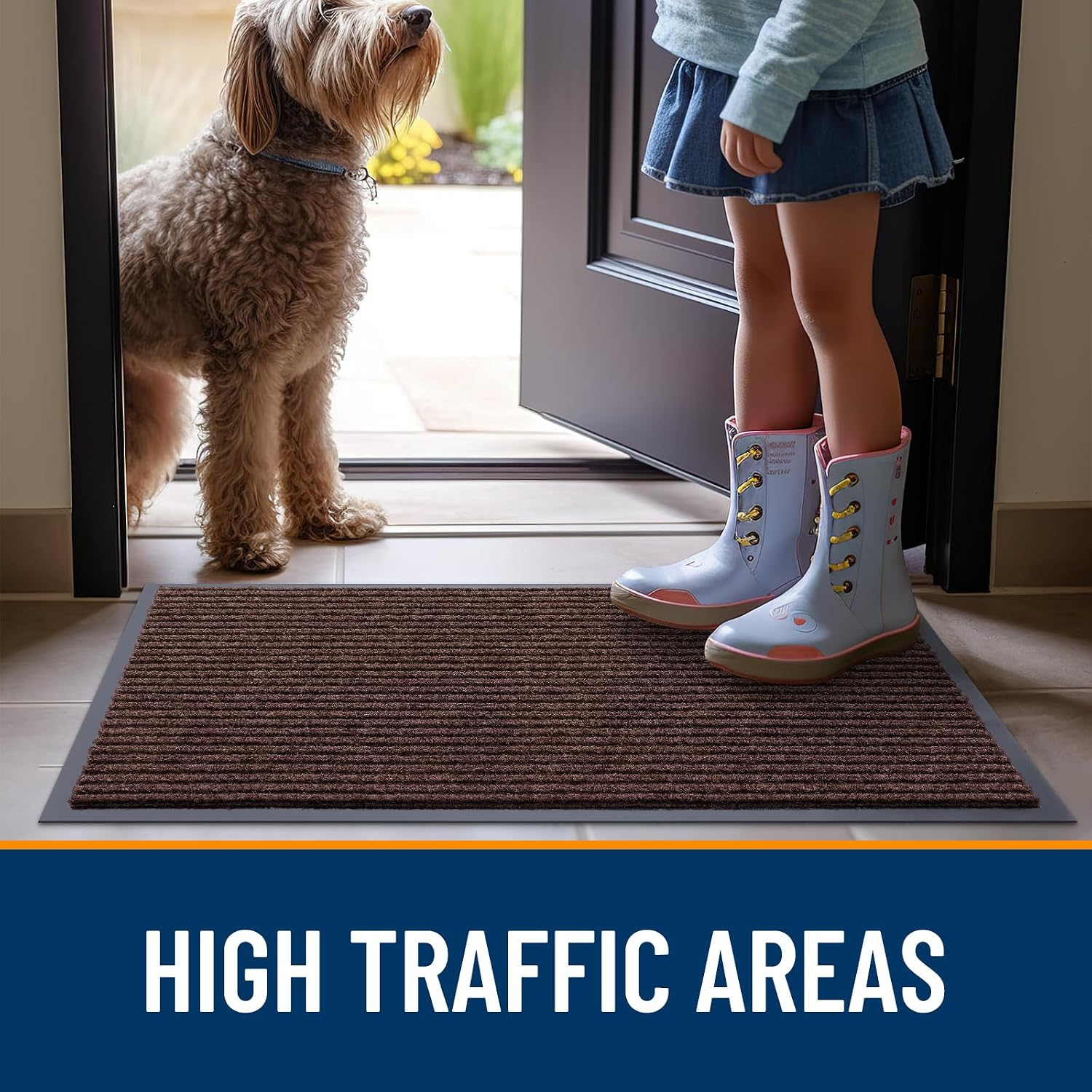 Thumbnail 6 de OLANLY Front Door Mat, 71" x 23", Low-Profile Polyester Entryway Mat