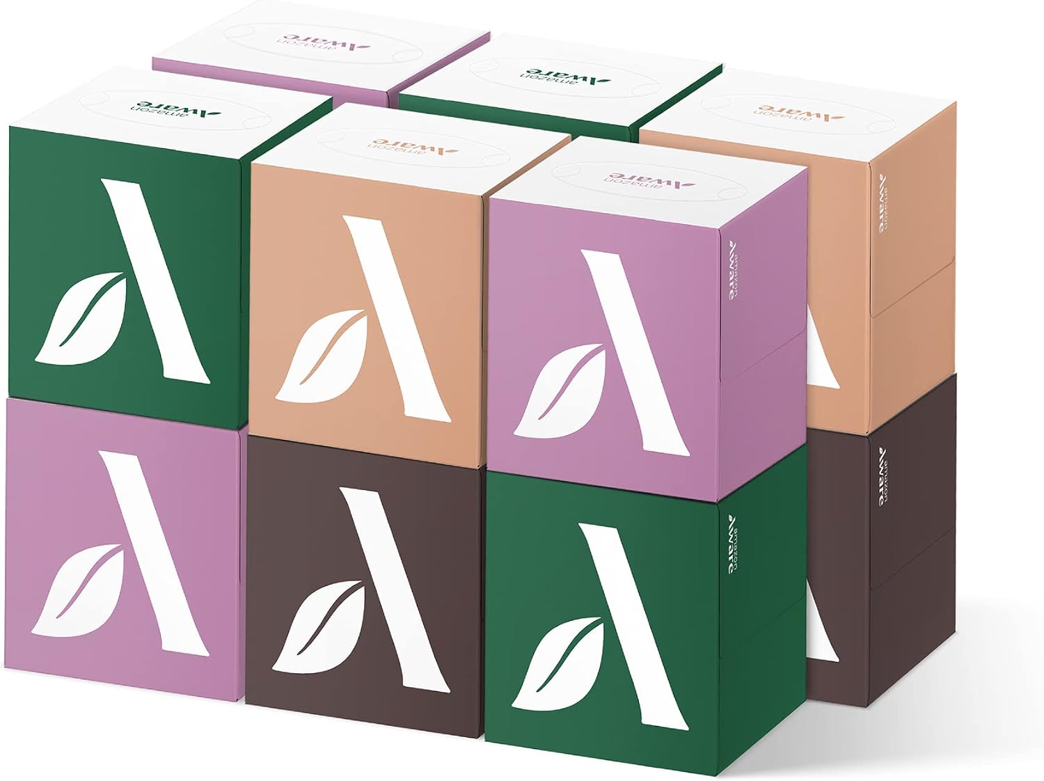 Detalle de Amazon Aware 100% Bamboo Facial Tissues, 3-Ply, FSC Certified, 12 Pack (60 Sheets per Box, 720 Total)