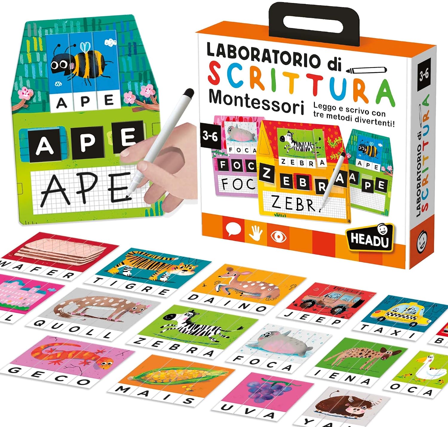 Detalle 2 de HEADU - Laboratorio di Scrittura Montessori: Leggo e Scrivo con 3 Metodi Divertenti
