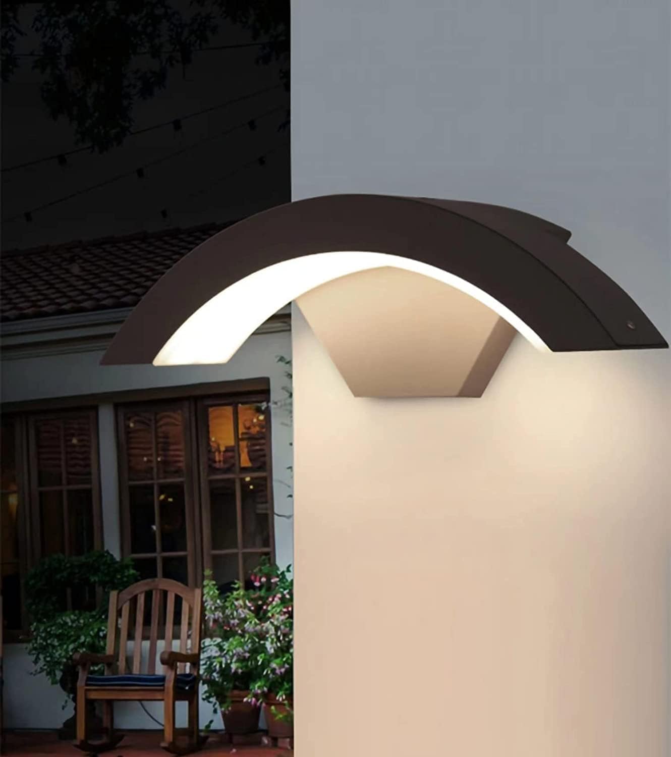 Thumbnail 5 de Aiskdan applique LED da parete esterno/interno in metallo, 24W, IP54 luce calda 3000K