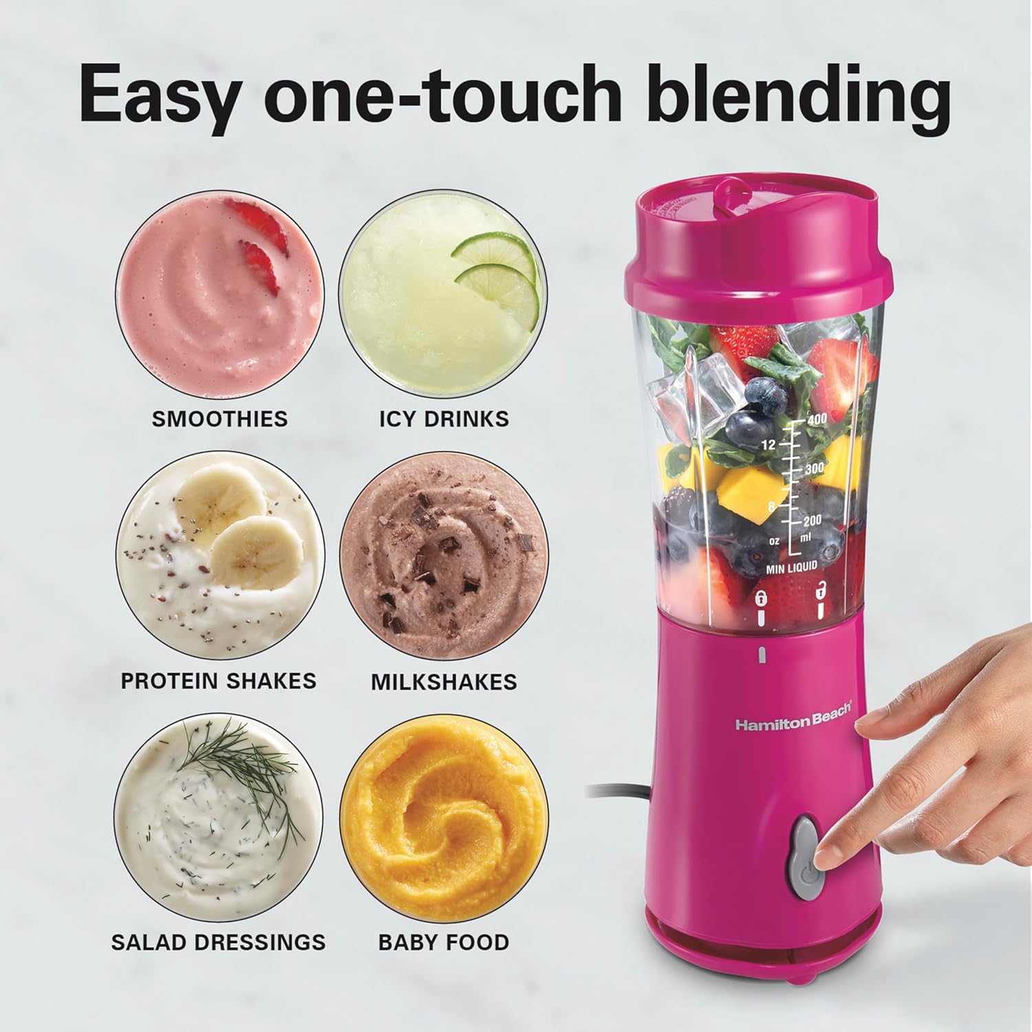 Thumbnail 3 de Hamilton Beach 14 Oz Personal Blender