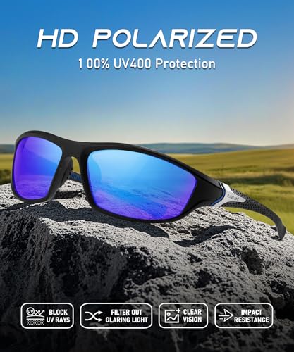 Detalle 2 de Perfectmiaoxuan Polarized Sunglasses – TR90 frame with HD Polarised Lenses