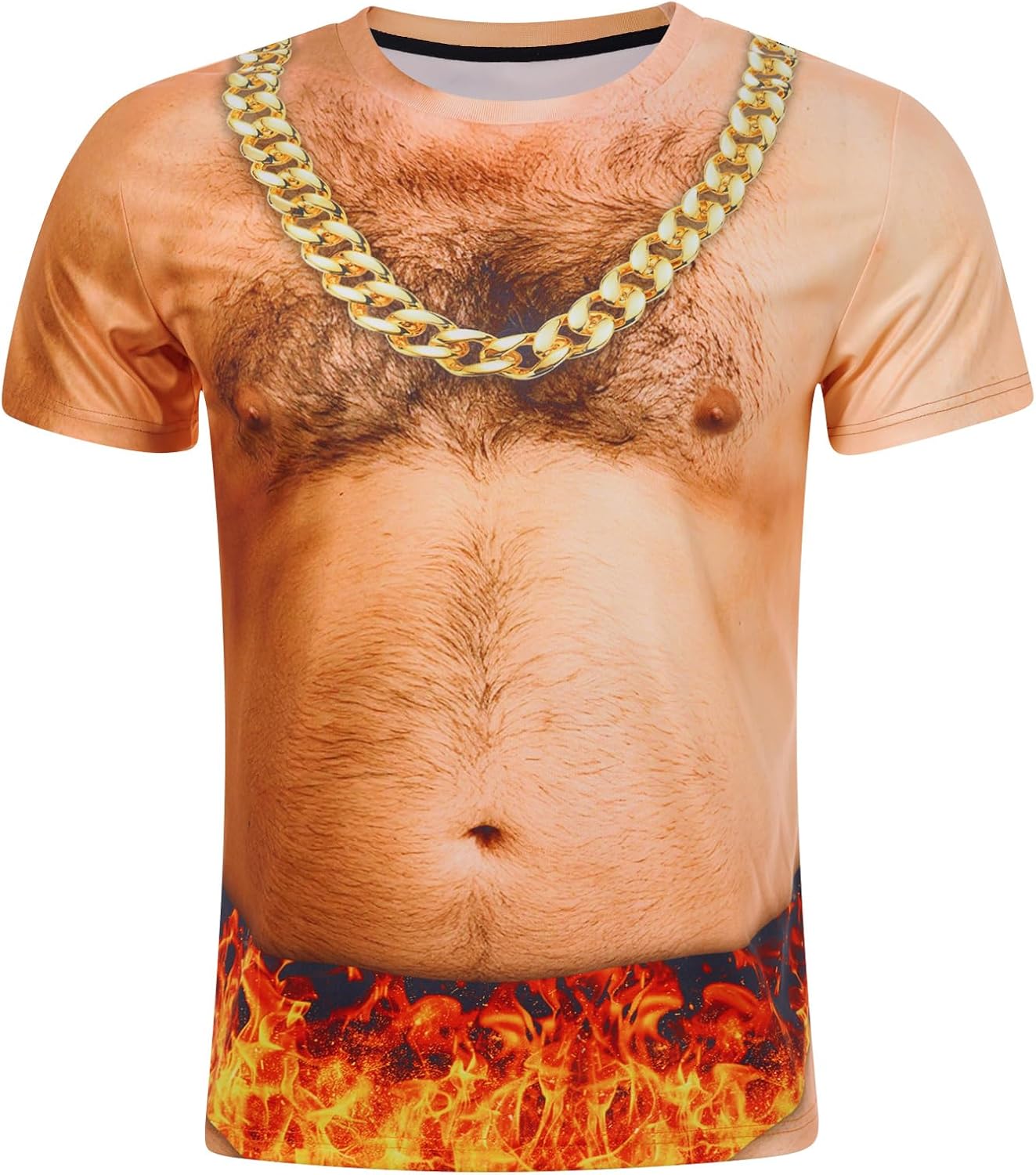 Detalle de Loveternal MNFCS051601 heren-T-shirt met 3D-print en korte mouwen