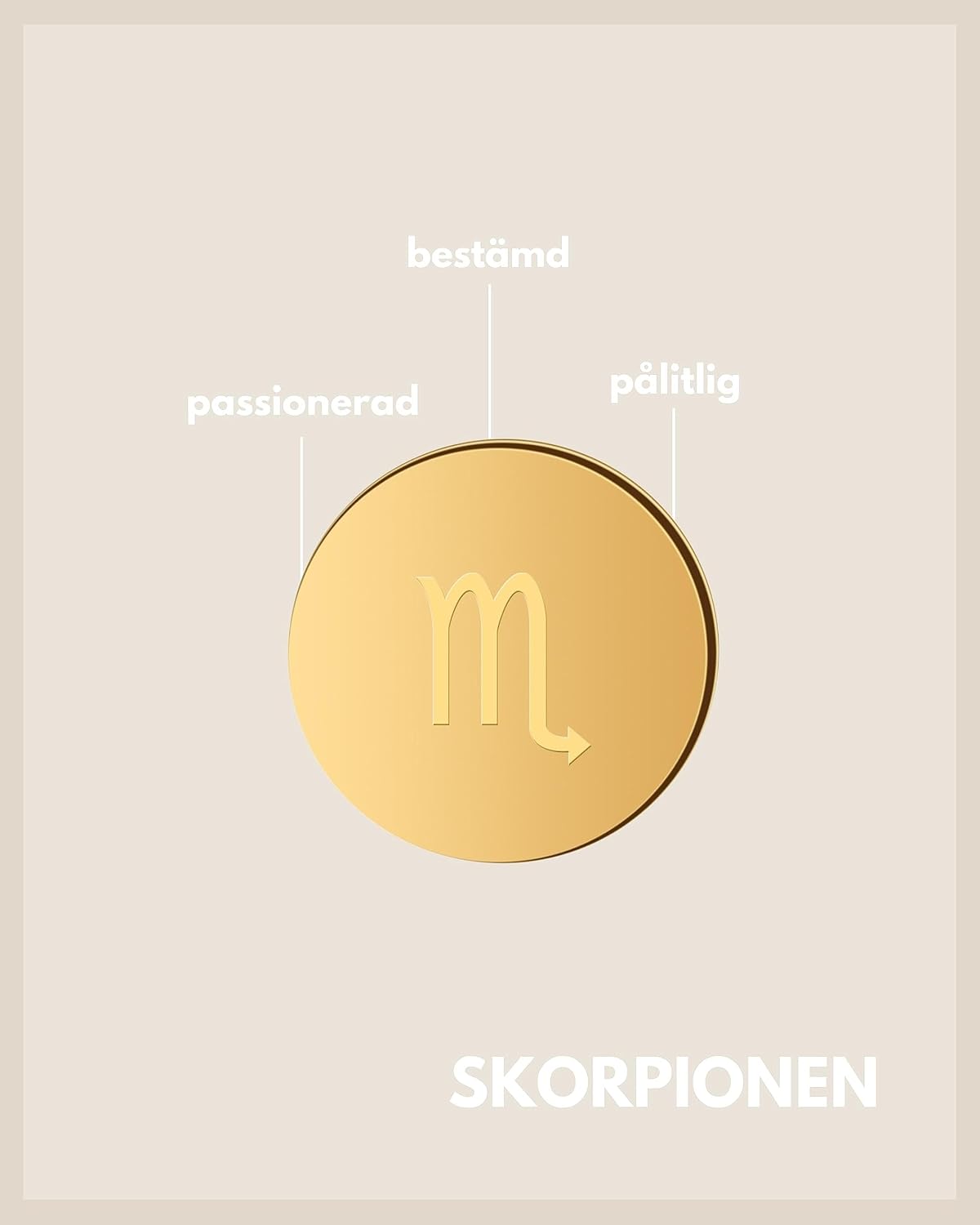Thumbnail 1 de Good.Designs damhalsband med stjärntecken i rostfritt stål, 5 cm förlängning