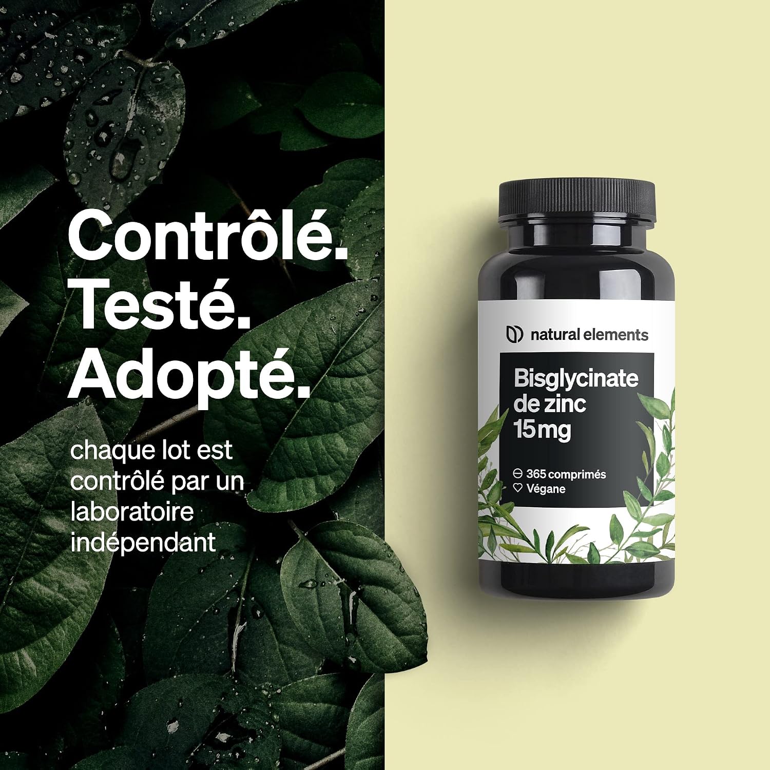 Thumbnail 3 de Zinc Bisglycinate Pur 15 mg – 365 comprimés végétaliens (zinc pour l’immunité et la peau)