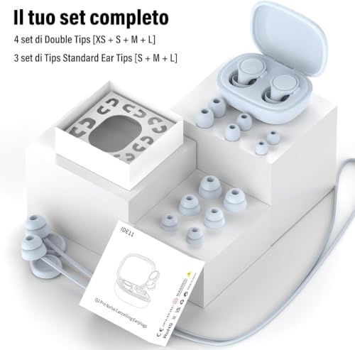 Thumbnail 7 de IDE11 Tappi per orecchie 35 dB – 7 paia in silicone riutilizzabili (XS/S/M/L) per dormire, viaggiare e relax