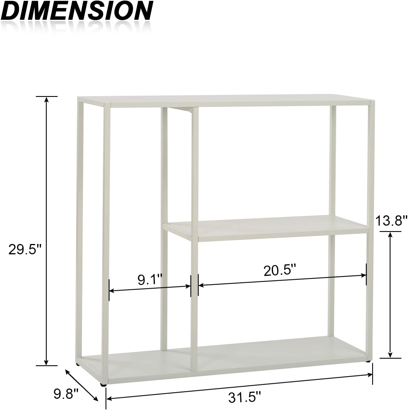 Thumbnail 2 de HDANI Tavolo Consolle Ingresso – 80×25×75 cm, Telaio in Acciaio Bianco