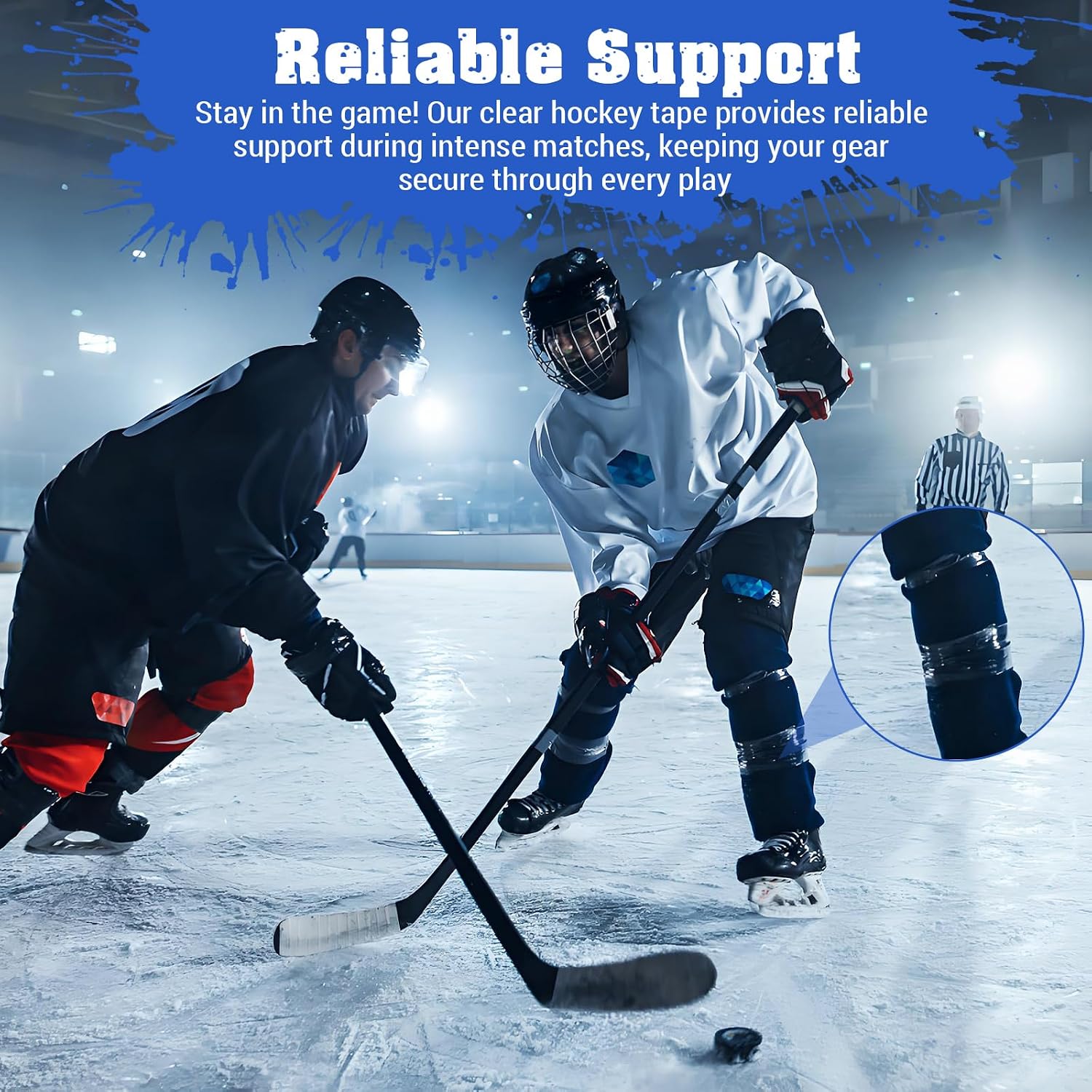 Detalle 1 de AGUZXTM Clear Hockey Tape, 6-Pack, 25 m Rolls for Socks and Shin Guards