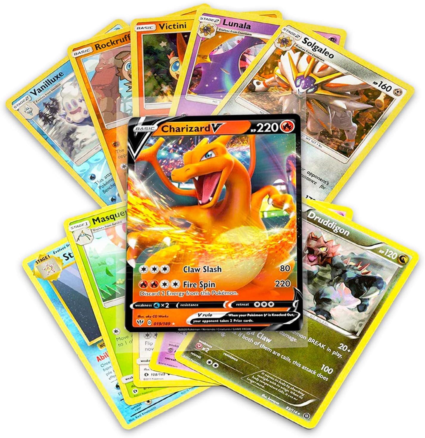 Detalle de 50+ Official Pokémon Cards Collection with 5 Holos Guaranteed — Includes GX/EX/FA and More