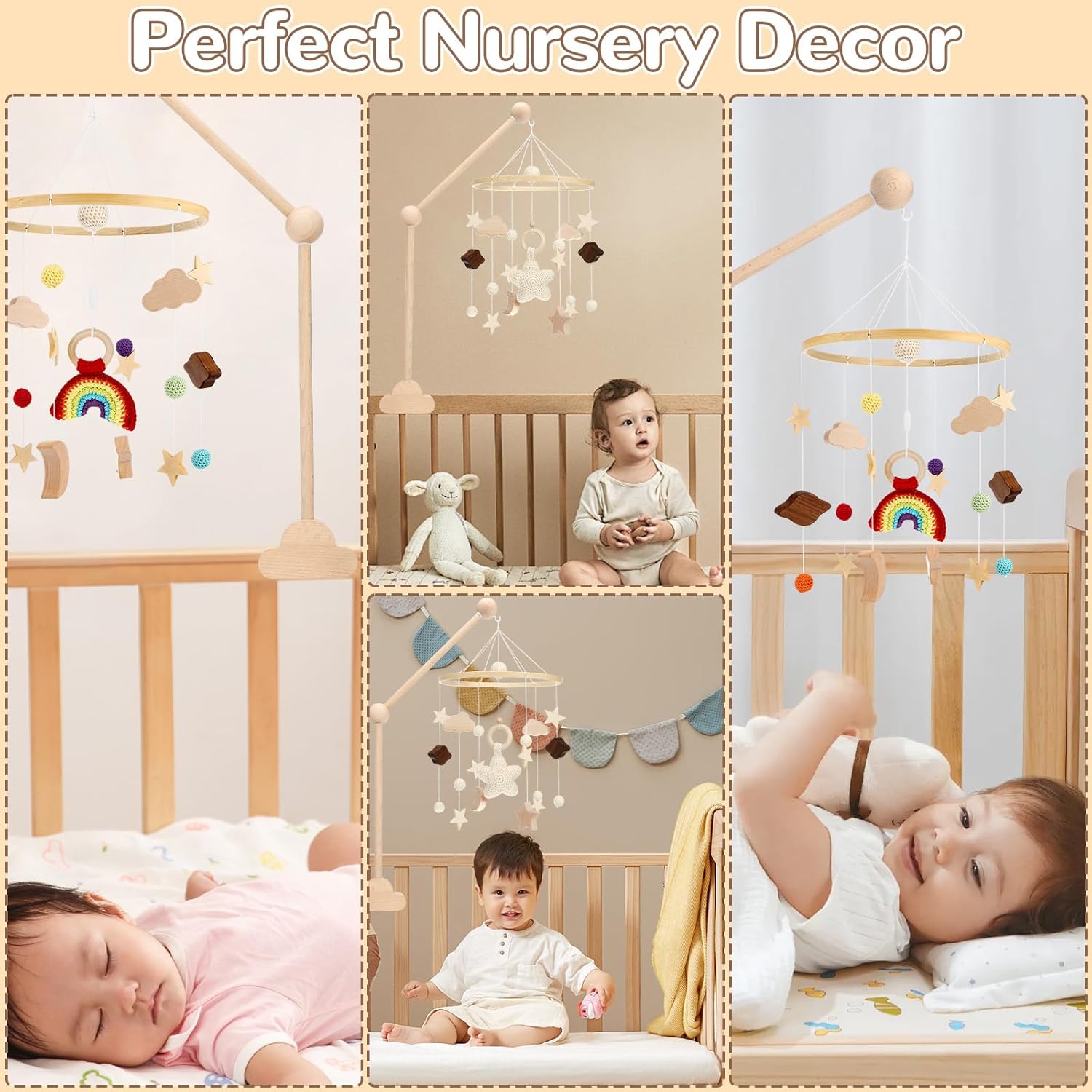 Detalle 2 de Farerkass Baby Mobile Halterung mit Holzarm