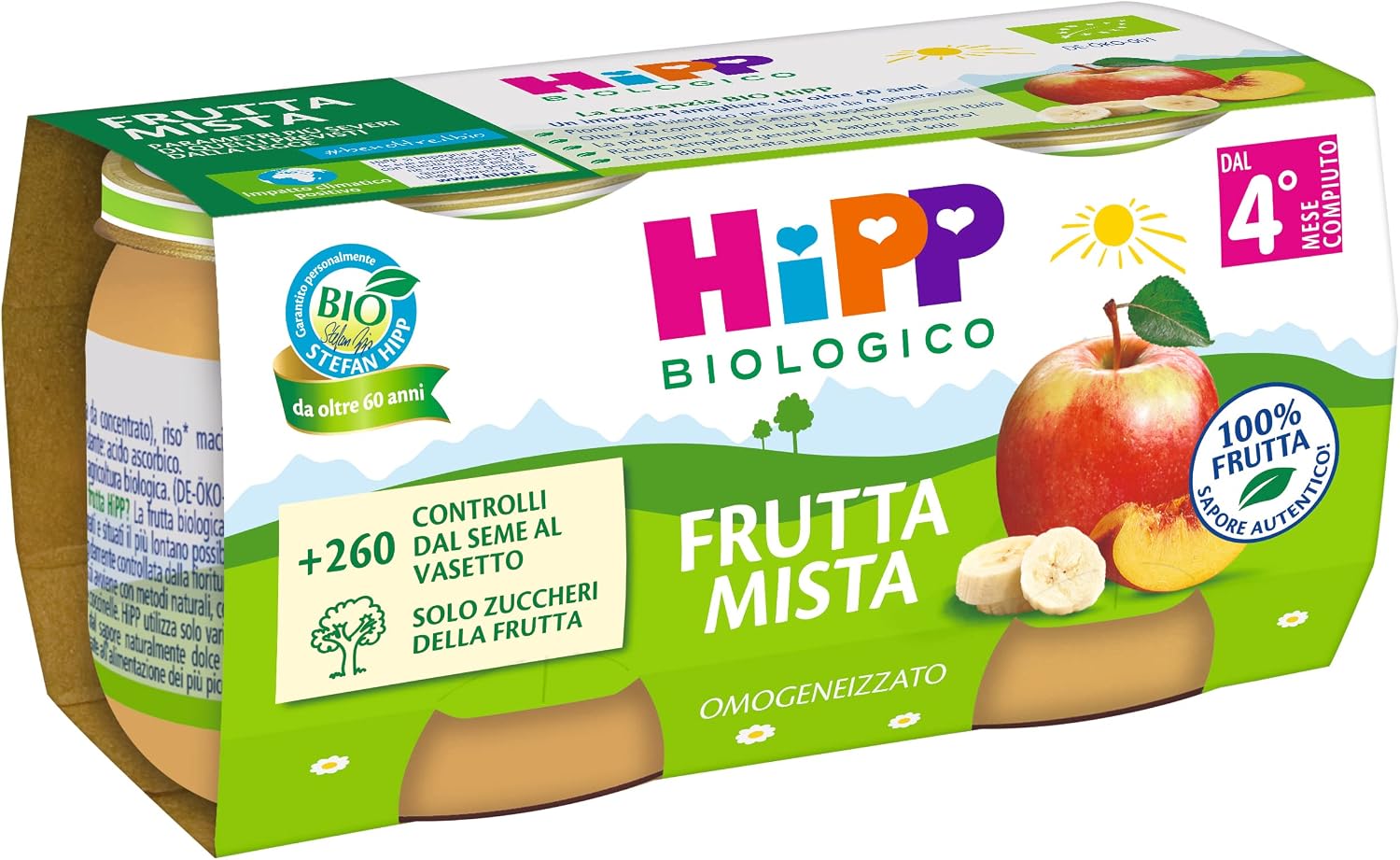 Thumbnail 6 de HiPP Omogeneizzato di Frutta Biologico per Neonati – Frutta Mista (Mela, Pesca e Banana) 24 Vasetti da 80 g