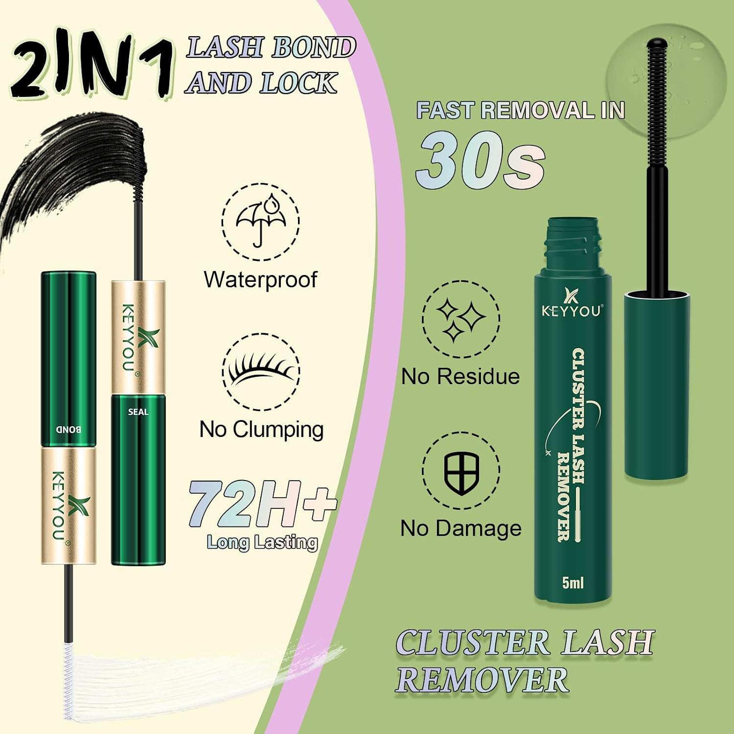 Detalle de KEYYOU Lash Cluster Kit, 144 Clusters