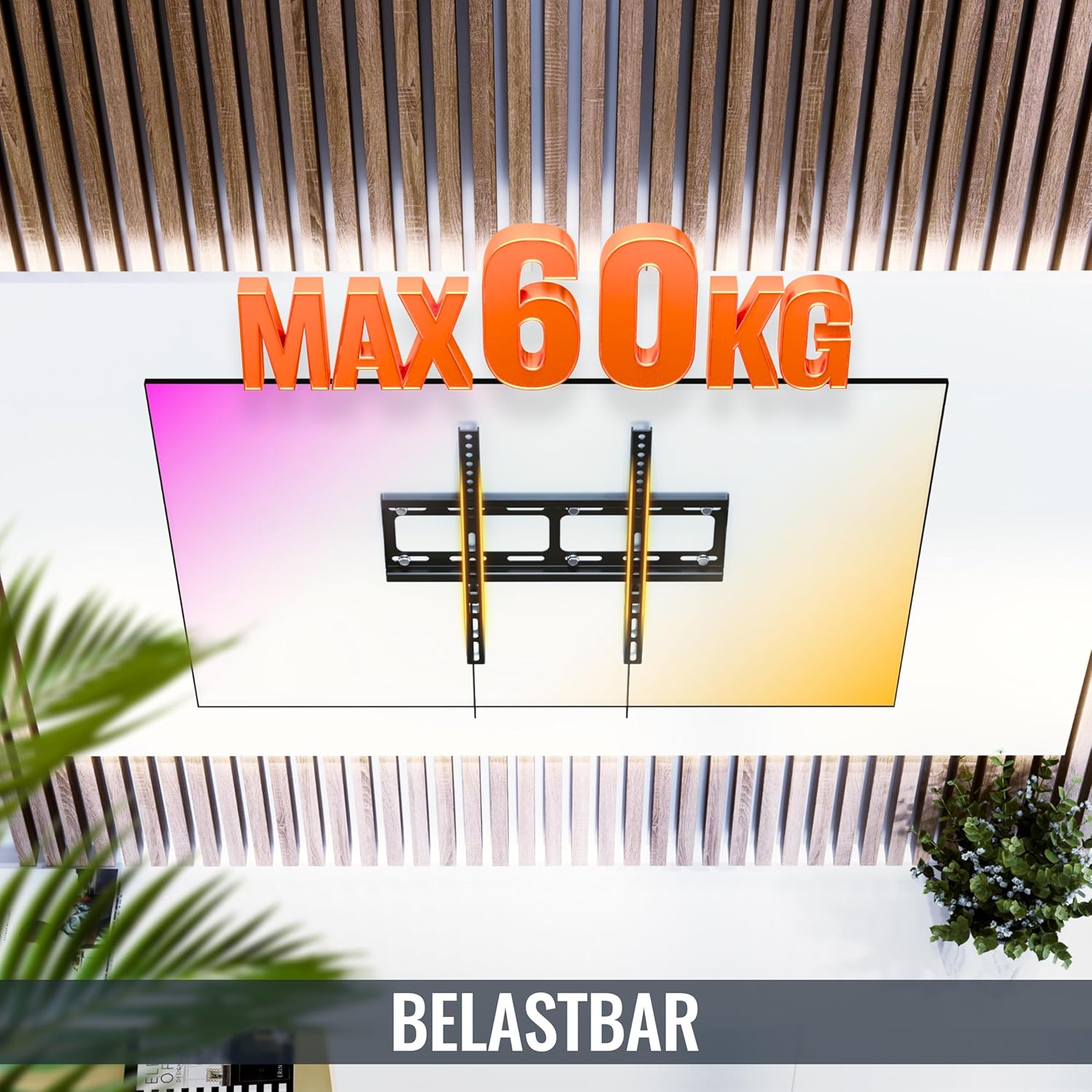Detalle 1 de RICOO F0244 TV Wandhalterung 60 kg VESA