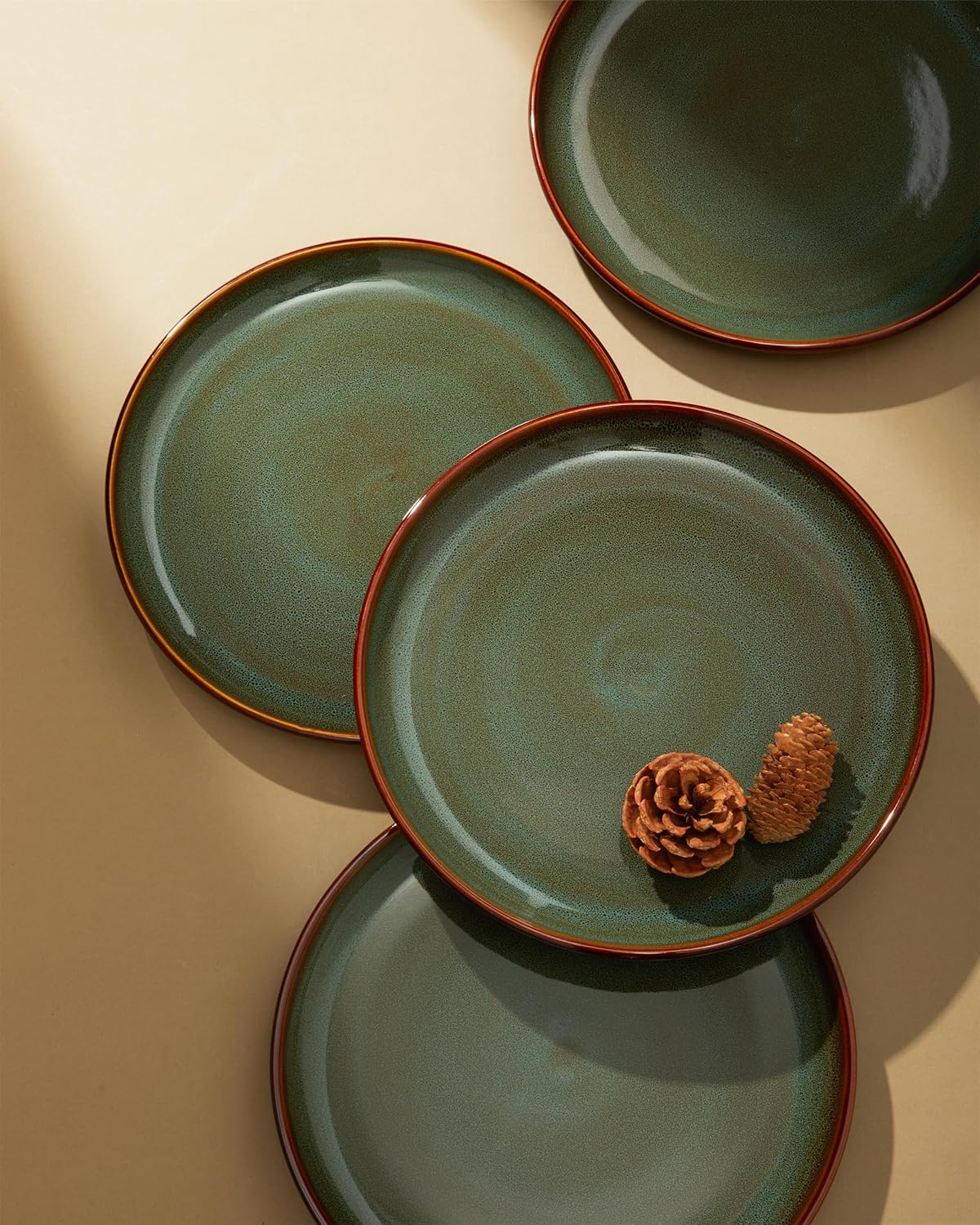 Thumbnail 4 de Pokini Stoneware Dinnerware Set 12‑Piece Sage Green