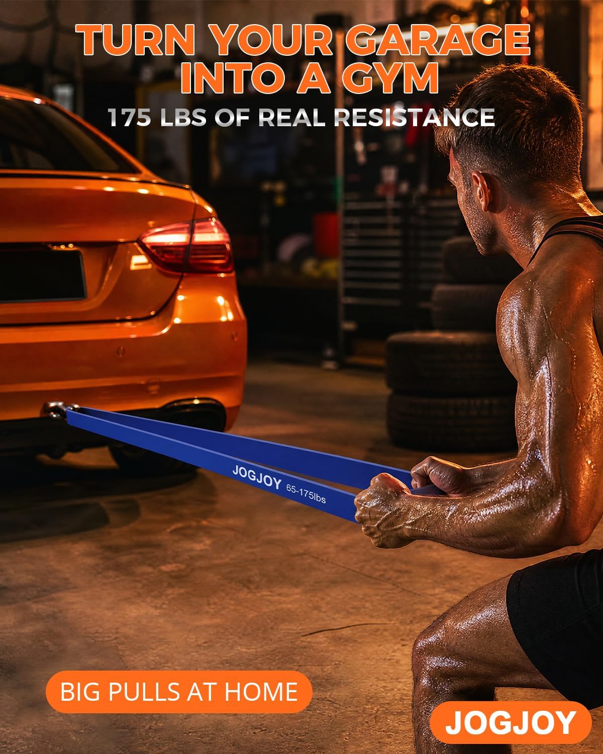 Detalle de JOGJOY JOGJOYZLD002 Resistance Band Set, 35–175 lb TPE, 3 Levels