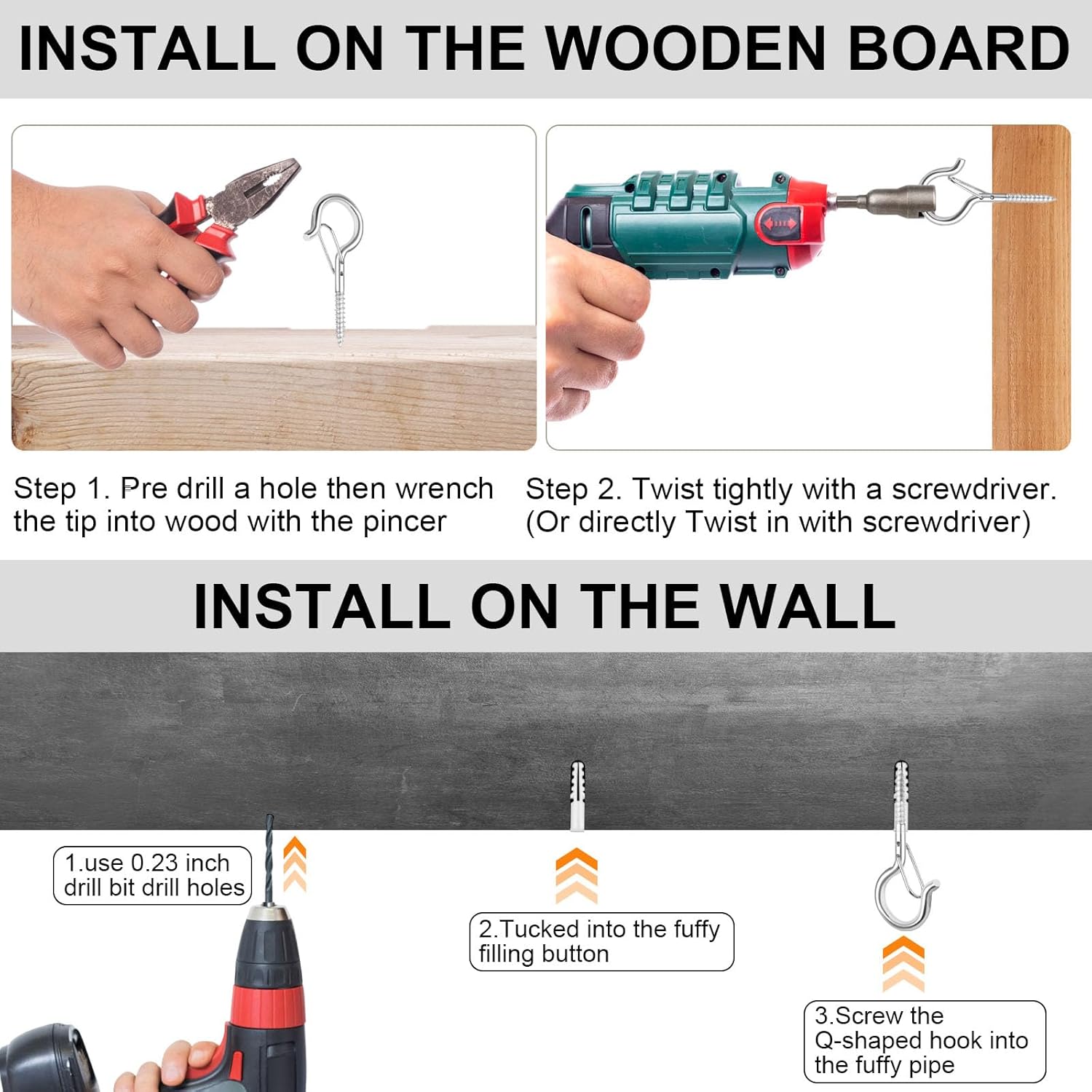 Thumbnail 5 de FSAH 50 Pack Screw-in Hooks for Outdoor Lights