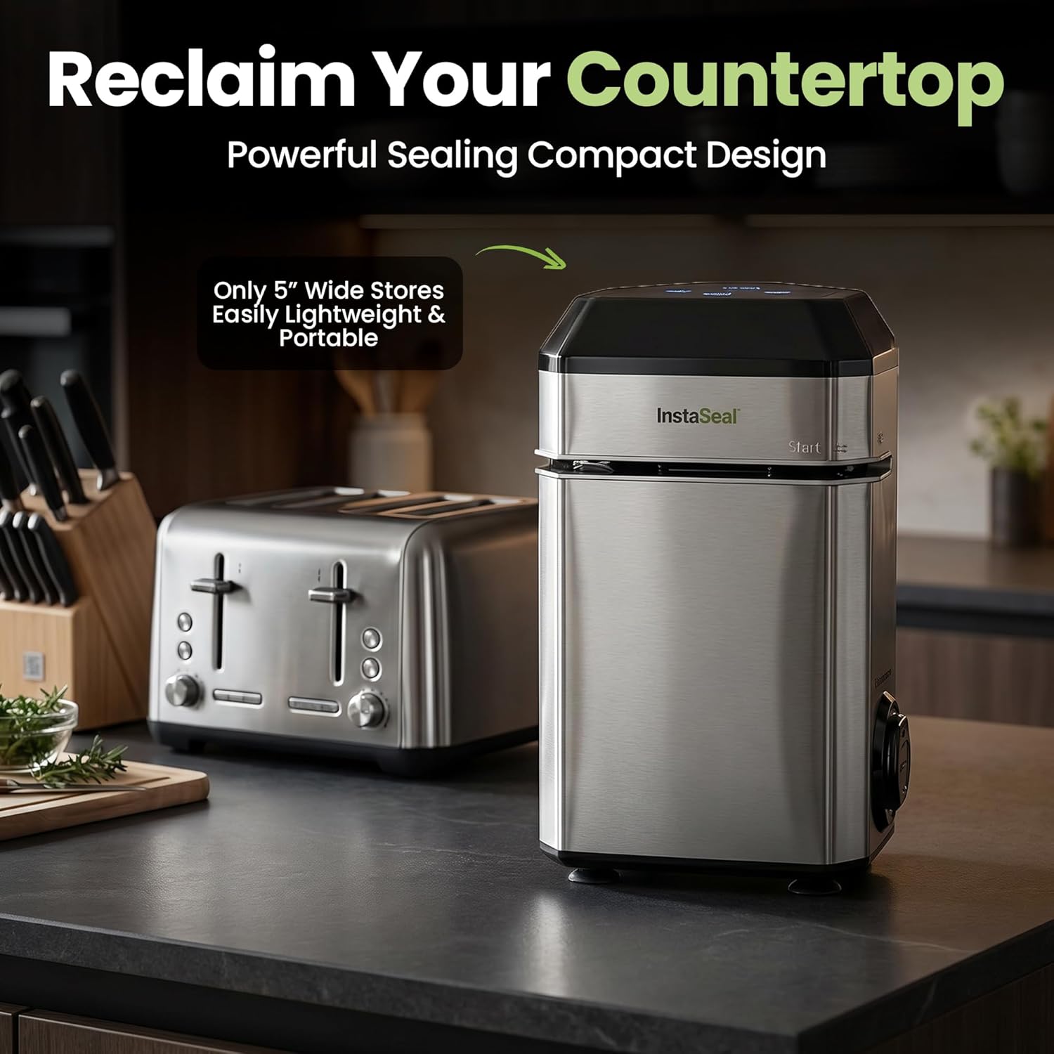 Detalle de InstaSeal Vacuum Sealer with 12 Bags