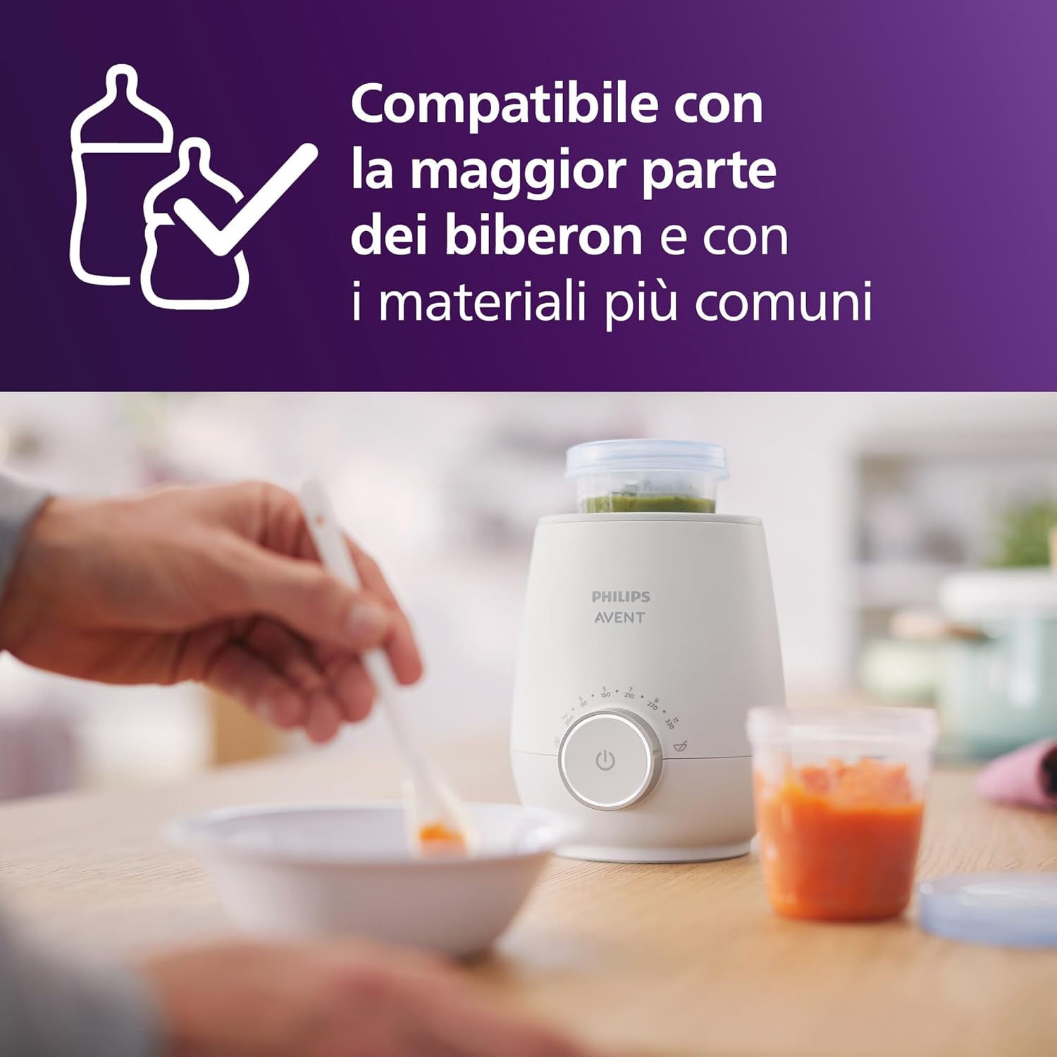 Thumbnail 5 de Philips Avent Premium SCF358/00 scaldabiberon veloce con controllo intelligente della temperatura