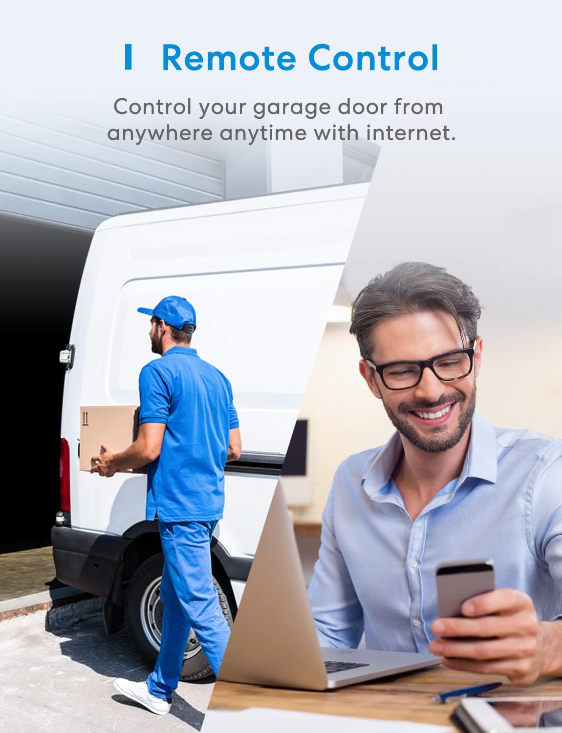 Detalle de Meross Smart Garagentoröffner WLAN mit externer Antenne für bis zu 3 Garagentore, HomeKit & Alexa/Google