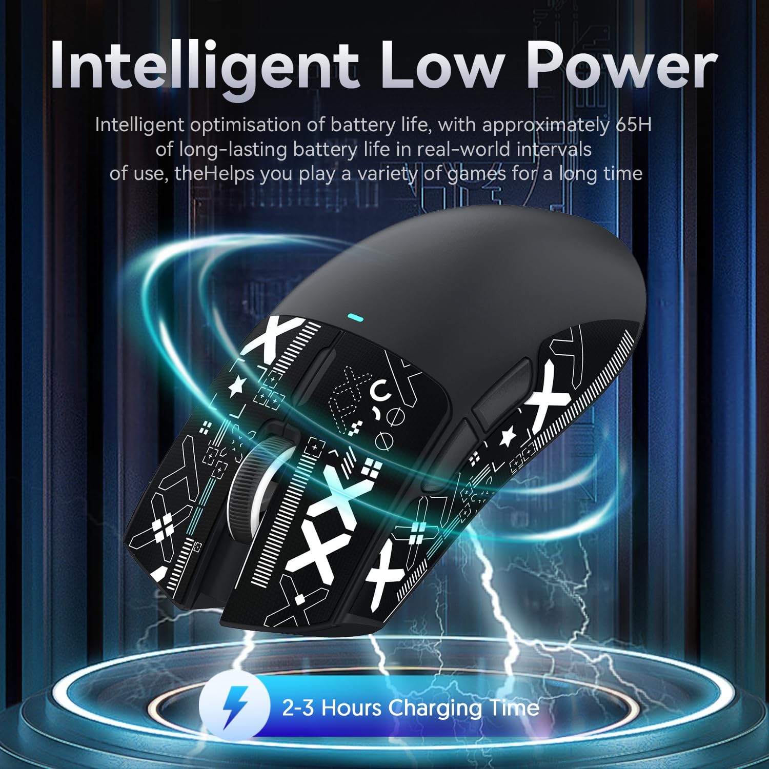 Thumbnail 4 de ATTACK SHARK X11 Gaming-Maus mit magnetischer Ladestation (PixArt PAW3311), 22.000 DPI, 3 Modi